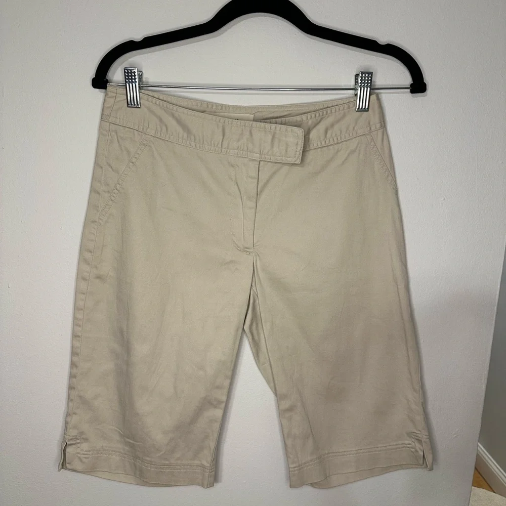 For‎ The Republic Women's  Mid Rise Bermuda Beige Shorts Size 2